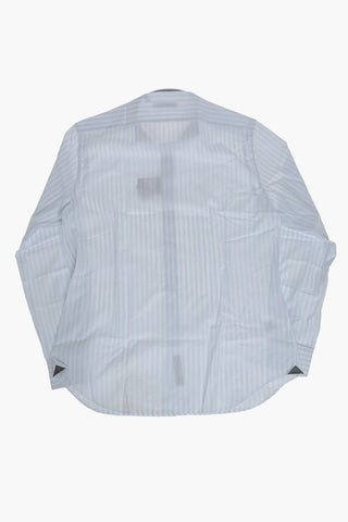 Camicia a Righe Bicolore con Collo Francese
