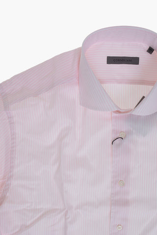 Camicia a Righe con Collo Francese