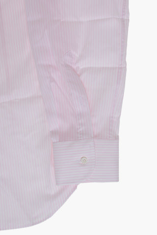 Camicia a Righe con Collo Francese