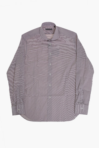 Striped Cotton-Blend Shirt with French Collar
