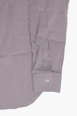Striped Cotton-Blend Shirt with French Collar