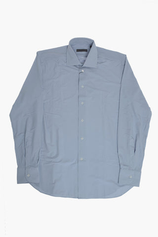 Wrinkle-Free Solid-Color Shirt With French Collar