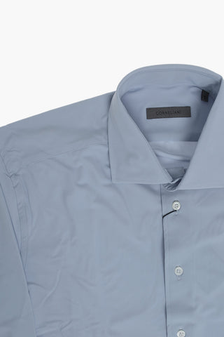Wrinkle-Free Solid-Color Shirt With French Collar