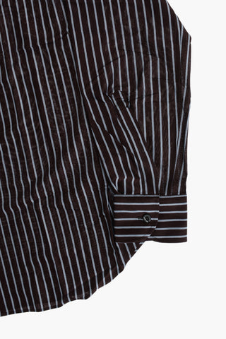 Striped Lightweight Cotton Shirt with French Collar