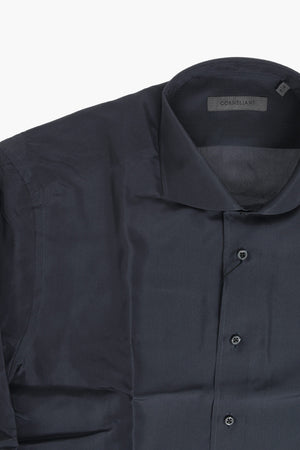 Camicia in Seta con Collo Francese 