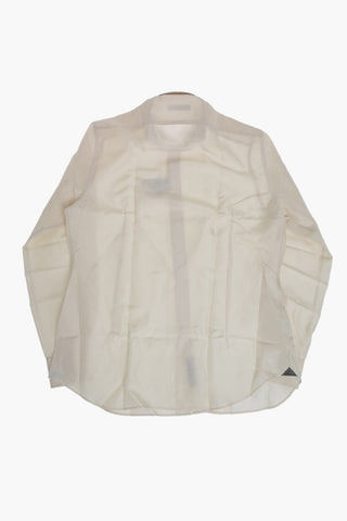 Solid Silk Shirt With French Collar