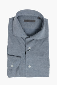 Cotton And Cashmere Solid-Color Shirt With French Collar