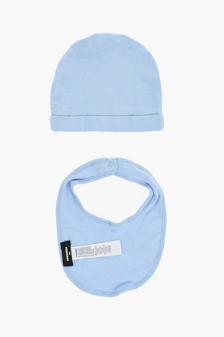 Cotton Baby Set With Hat, Bodysuit And Bib