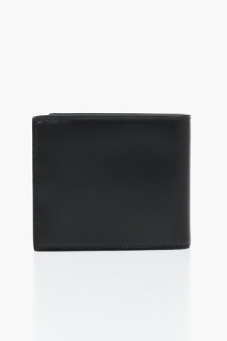 Portafogli Bifold in Pelle con Logo Metallico