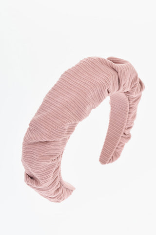 Cerchietto per Capelli Imbottito in Velour a Coste