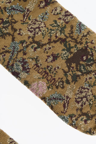 Calzini in Misto Cotone con Motivo Floreale Lurex