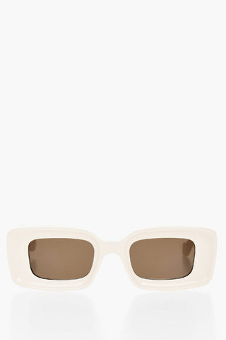 Rectangular Sunglasses with Logo‑Embossed Temples