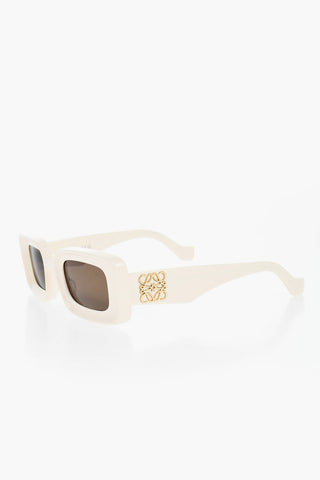 Rectangular Sunglasses with Logo‑Embossed Temples