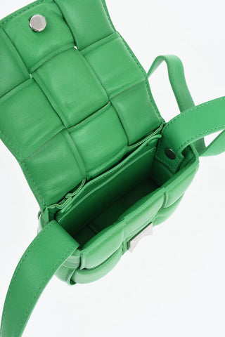 Woven Leather Minibag with Shoulder Strap