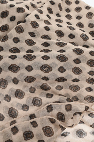 Cashmere Scarf with Geometric Pattern