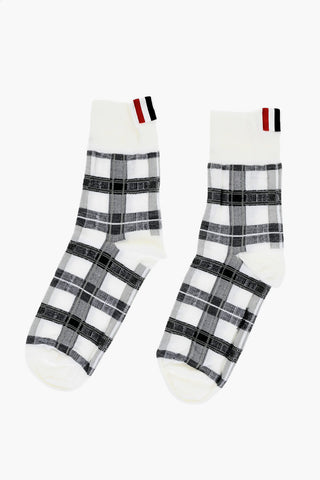 Socken aus Wollmischung mit Tartanmuster
