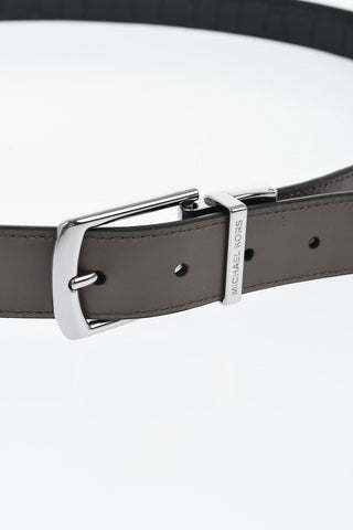 리버서블 크로커다일 엠보싱 가죽 벨트 30mm
