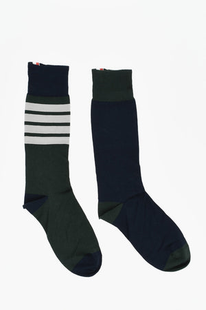 코튼 블렌드 양말 FUNMIX 배색 디테일