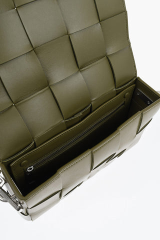 Woven Leather Crossbody Bag with Coin Pocket