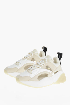 Sneakers aus Eco-Leder mit Cut-Out-Details 6cm