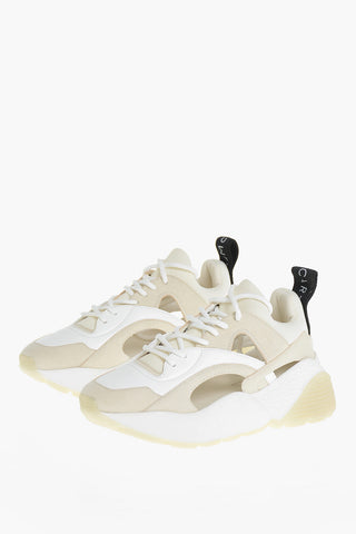 Sneakers aus Eco-Leder mit Cut-Out-Details 6cm