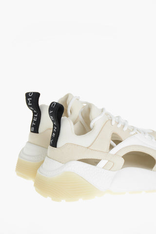 Sneakers aus Eco-Leder mit Cut-Out-Details 6cm