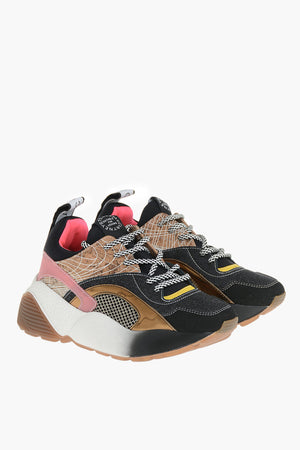 Sneaker ECLYPSE aus Kunstleder mit Korkdetails und 5,5 cm dicker Sohle