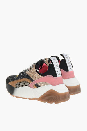 Sneaker ECLYPSE aus Kunstleder mit Korkdetails und 5,5 cm dicker Sohle