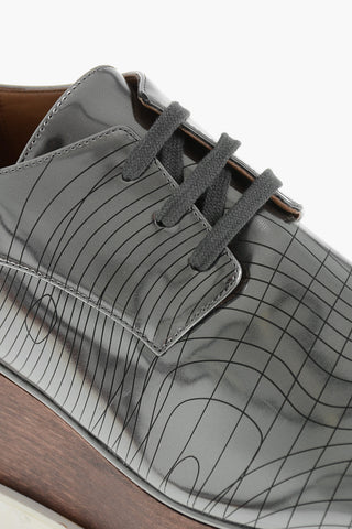 Faux Leather Sneakers with 8,5cm Wooden Platform