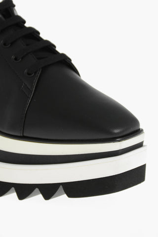 Vegan Leather Sneakers ELYSE with 8cm Two-Tone Wedge
