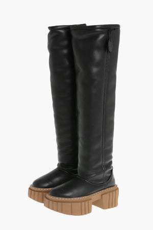 Stiefel EMILIE Aus Veganleder Mit Chunky-Sohle 7cm