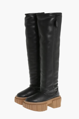 Vegan Leather Boots EMILIE With Chunky Sole 7cm