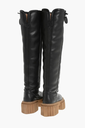 Stivali EMILIE in Pelle Vegan con Suola Chunky 7cm