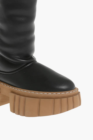 Vegan Leather Boots EMILIE With Chunky Sole 7cm