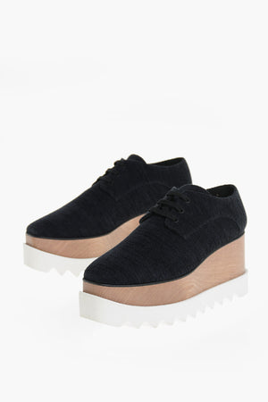 Scarpe Derby ELYSE in Lana con Suola Track E Zeappa 8cm