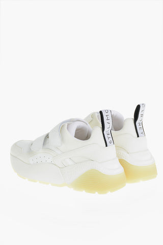 Sneakers aus veganem Leder mit Klettverschluss und 5.5 cm Chunky-Sohle