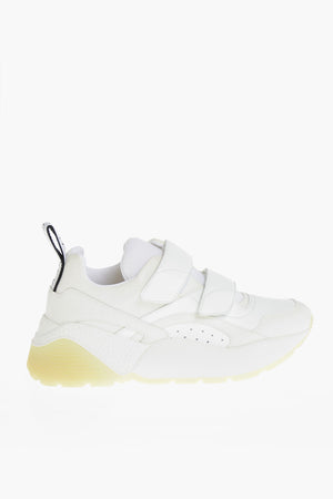 Sneakers aus veganem Leder mit Klettverschluss und 5.5 cm Chunky-Sohle