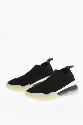 Sneakers Slip On in Tessuto Traforato con Suola Sfumata