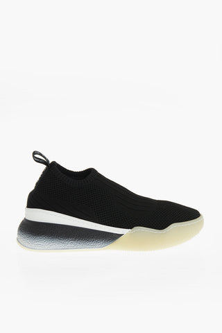 Sneakers Slip On in Tessuto Traforato con Suola Sfumata