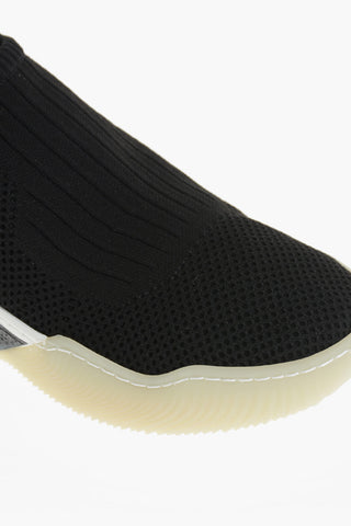 Sneakers Slip On in Tessuto Traforato con Suola Sfumata