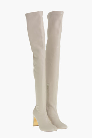 Tall Faux Leather Boots IVY STRETCH With 8 cm Heel
