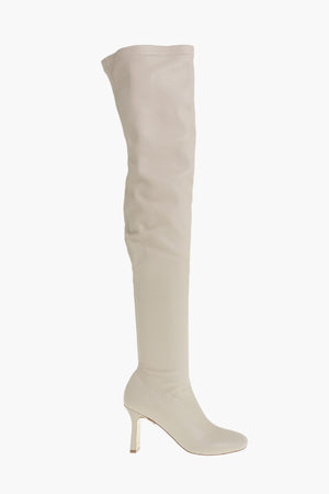 Tall Faux Leather Boots IVY STRETCH With 8 cm Heel