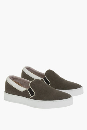 Slip-On aus Leinen mit Gummisohle