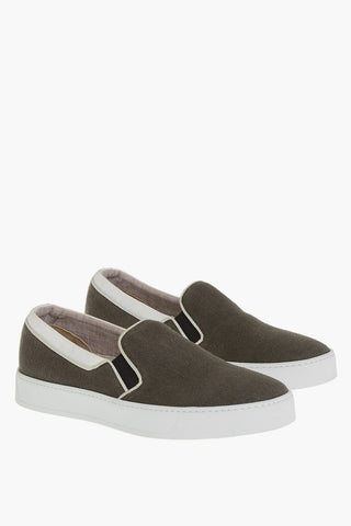Linen Slip-Ons with Rubber Sole