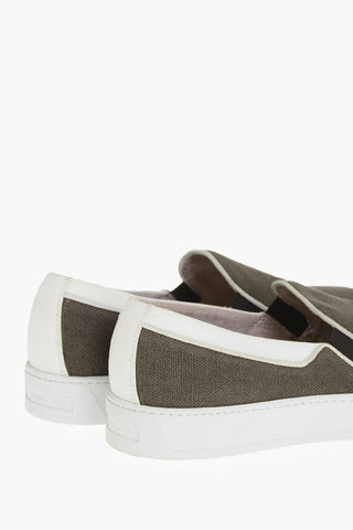 Linen Slip-Ons with Rubber Sole