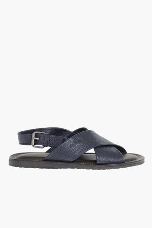 Pebbled Leather Slingback Sandals