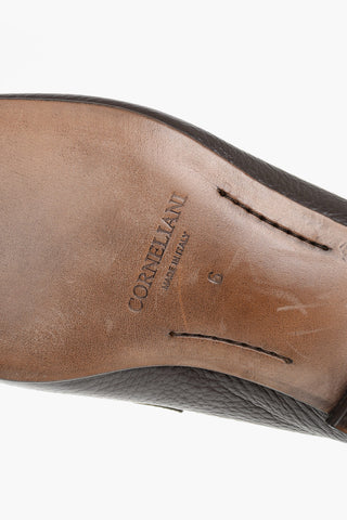 Penny-Loafer aus genarbtem Leder