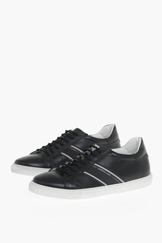 Low-Top Leather Sneakers with Logo Detail