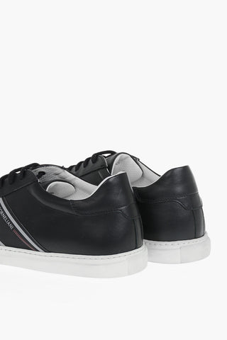 Low-Top Leather Sneakers with Logo Detail