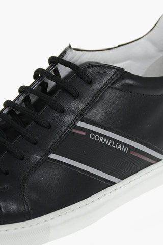 Low-Top Leather Sneakers with Logo Detail